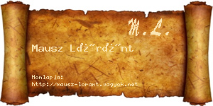 Mausz Lóránt névjegykártya